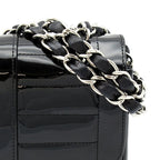 Chanel Chain Shoulder Bag Patent Leather Black — view 2