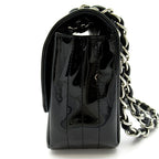 Chanel Chain Shoulder Bag Patent Leather Black — view 3