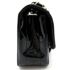 Chanel Chain Shoulder Bag Patent Leather Black — view 5