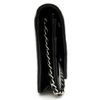 Chanel Camellia Chain Wallet Lambskin Black Shoulder Bag — view 4