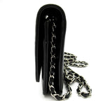 Chanel Camellia Chain Wallet Lambskin Black Shoulder Bag — view 2