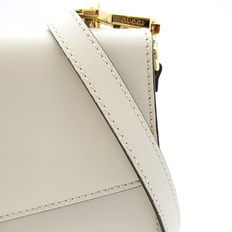 Gucci Sylvie Small Shoulder Bag Calfskin White — view 2