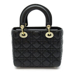 Dior Lady Dior MY ABC Bag Lambskin Handbag Black — view 4