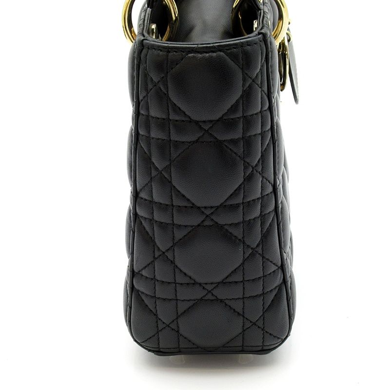 Dior Lady Dior MY ABC Bag Lambskin Handbag Black — view 5