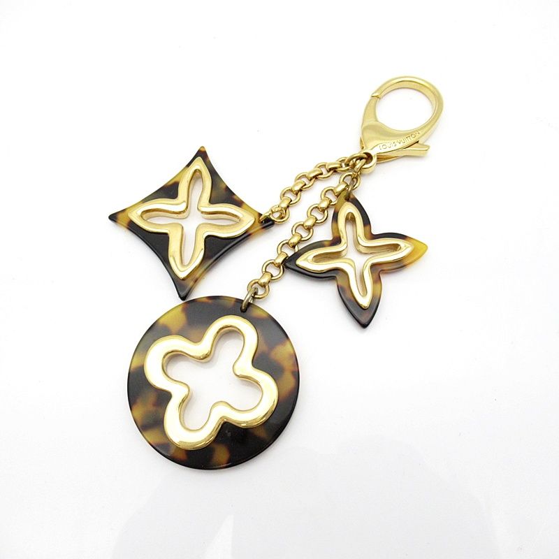Louis Vuitton Bijou Sac Insolence Leopard Flower Metal Gold Brown Bag Charm