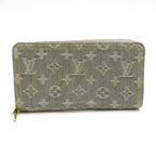 Louis Vuitton Zippy Wallet Monogram Denim Light Gray