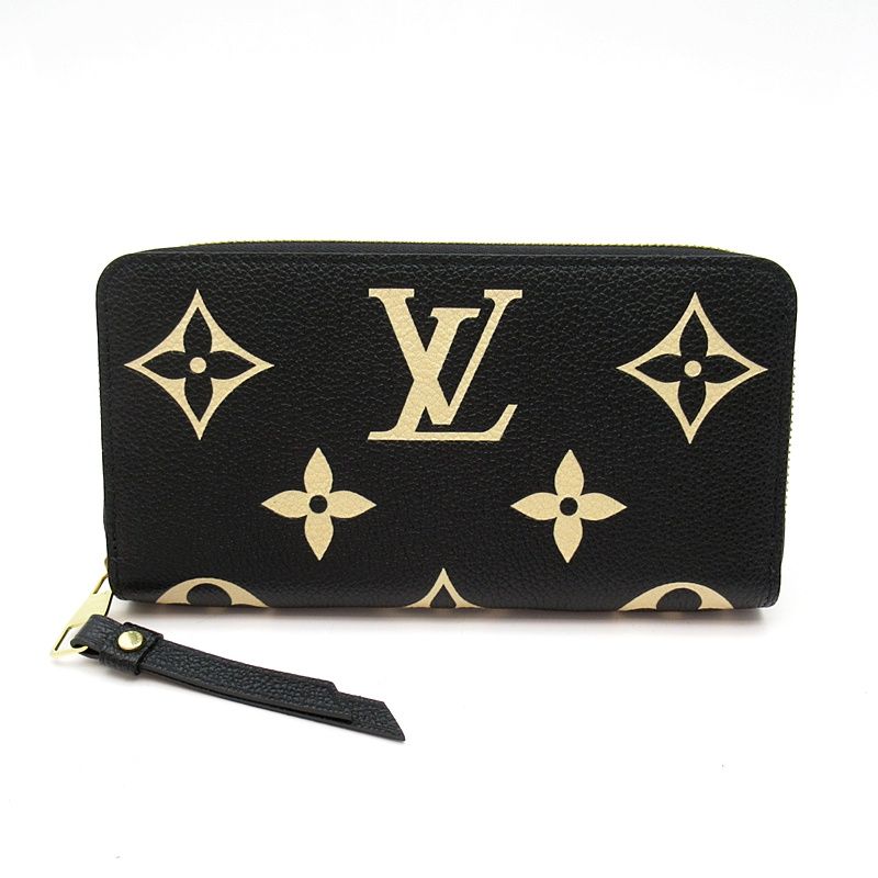 Louis Vuitton Zippy Wallet Empreinte Black Beige