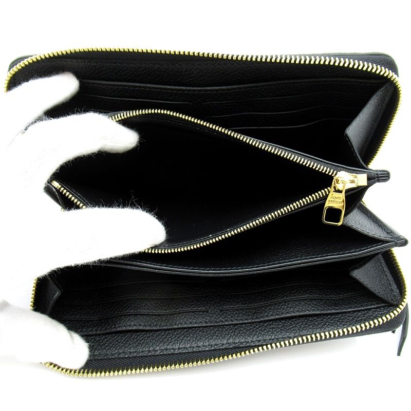 Louis Vuitton Zippy Wallet Monogram Empreinte Noir — view 5