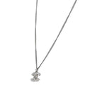 Chanel CC Logo Rhinestone Necklace Brass — view 3