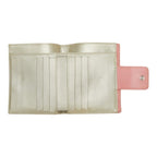 Chanel Icon Line CC Logo Snap Bifold Wallet Compact Pink Silver Lambskin — view 6