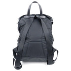 Prada Re-Nylon Logo Triangular Plate Backpack Black Nylon Leather Silver — view 2