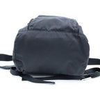 Prada Re-Nylon Logo Triangular Plate Backpack Black Nylon Leather Silver — view 4