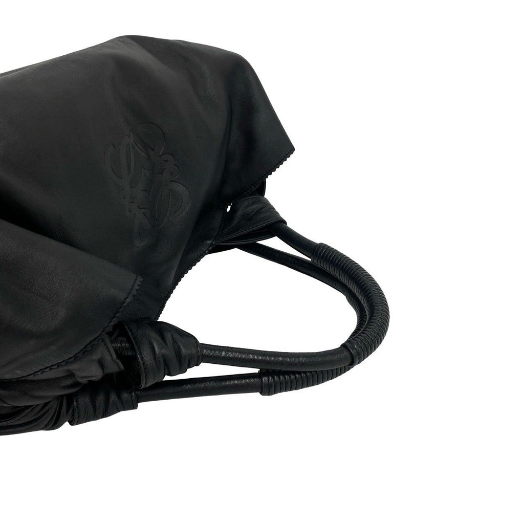 Loewe Vintage Nappa Aire Anagram Leather Tote Shoulder Bag Black — view 4