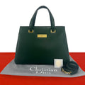 Dior CD Logo Leather 2-Way Shoulder Bag Green