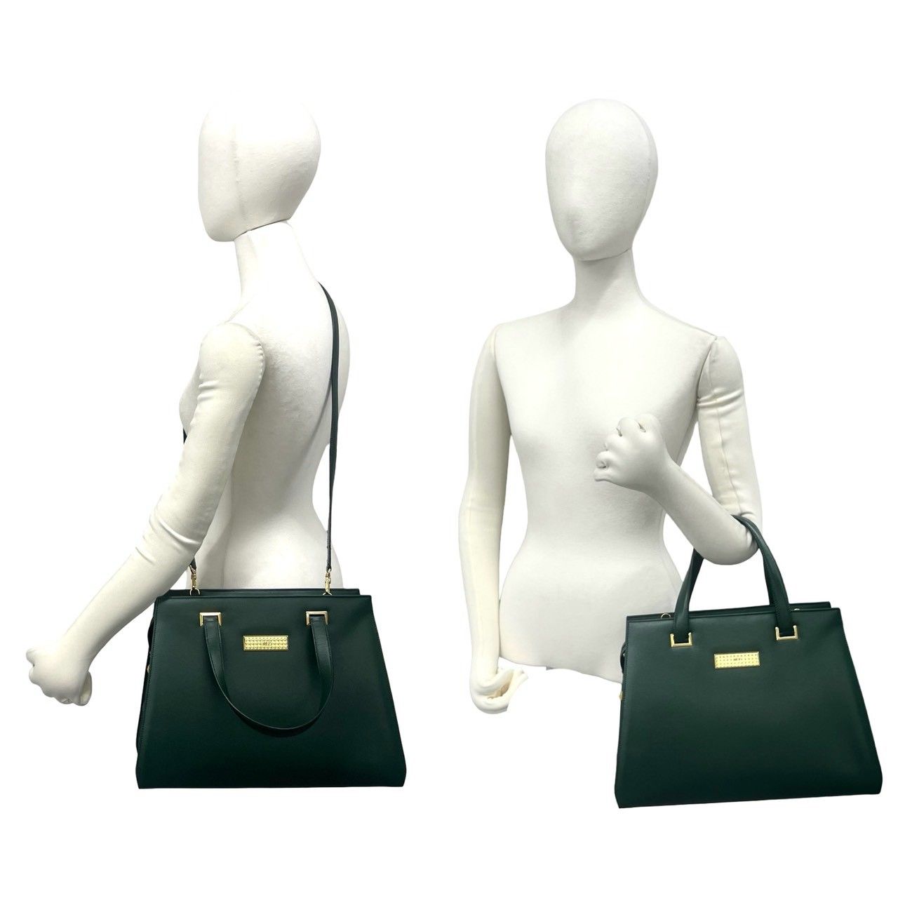 Dior CD Logo Leather 2-Way Shoulder Bag Green — view 2