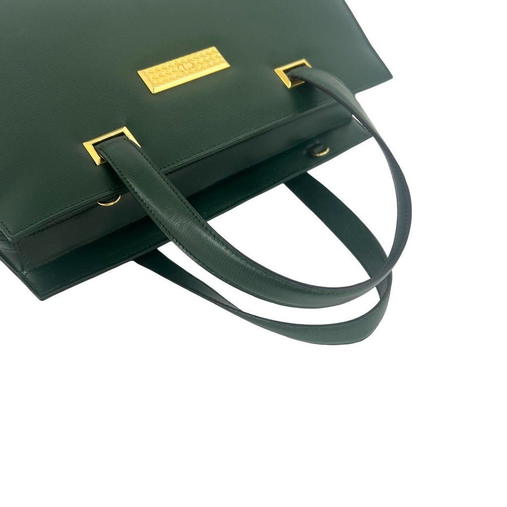 Dior CD Logo Leather 2-Way Shoulder Bag Green — view 4