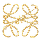 Loewe Anagram Brooch Brass — view 2