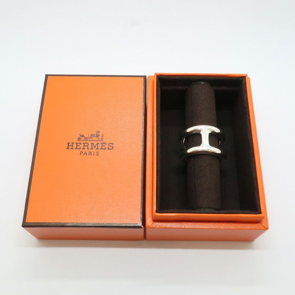 Hermes Osmose Ring GM Large 59 Silver — view 8