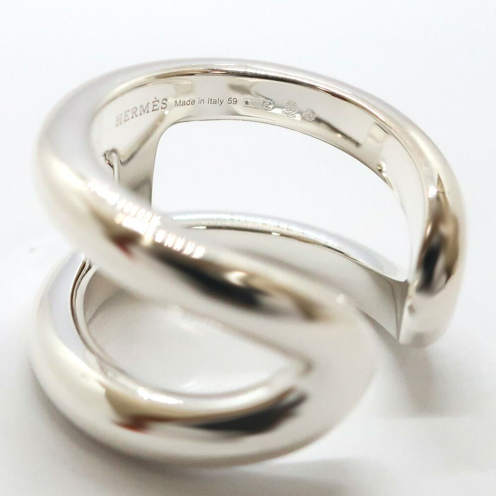 Hermes Osmose Ring GM Large 59 Silver — view 6