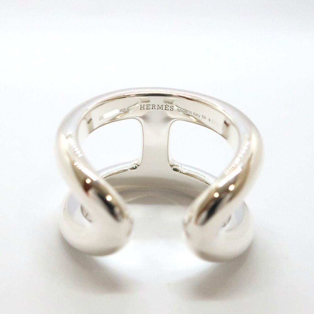 Hermes Osmose Ring GM Large 59 Silver — view 5