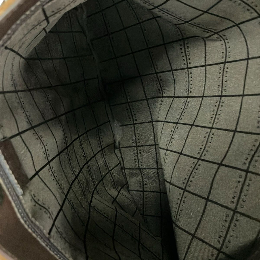 Celine Shoulder Bag C Macadam Pattern Brown Dark Leather — view 8