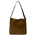 Celine Shoulder Bag C Macadam Pattern Brown Dark Leather — view 3