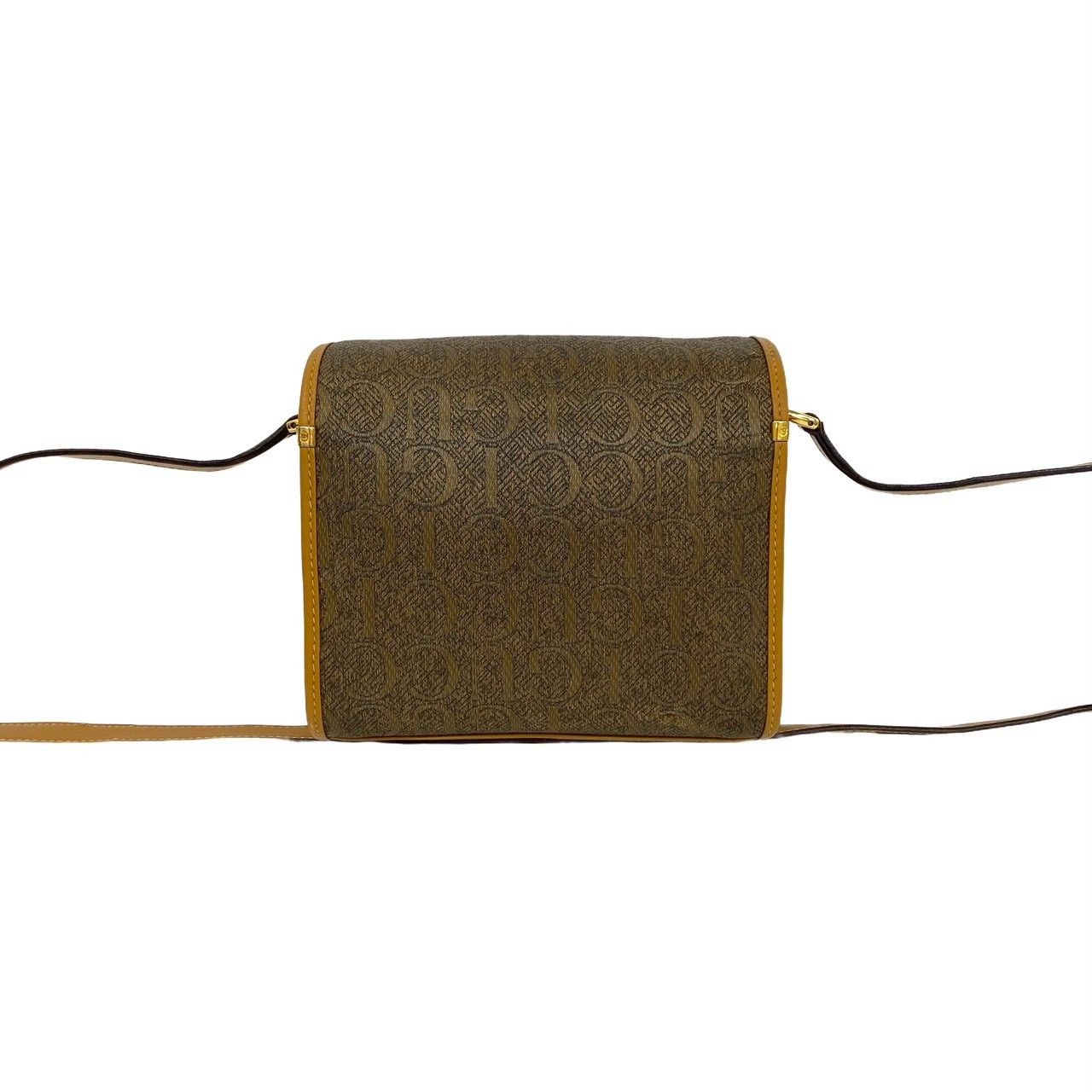 Gucci Vintage GG Logo Pattern Leather Shoulder Bag Pochette Brown — view 3