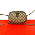 Gucci Vintage Sherry Line GG Logo Pattern Leather Shoulder Bag Pochette Brown