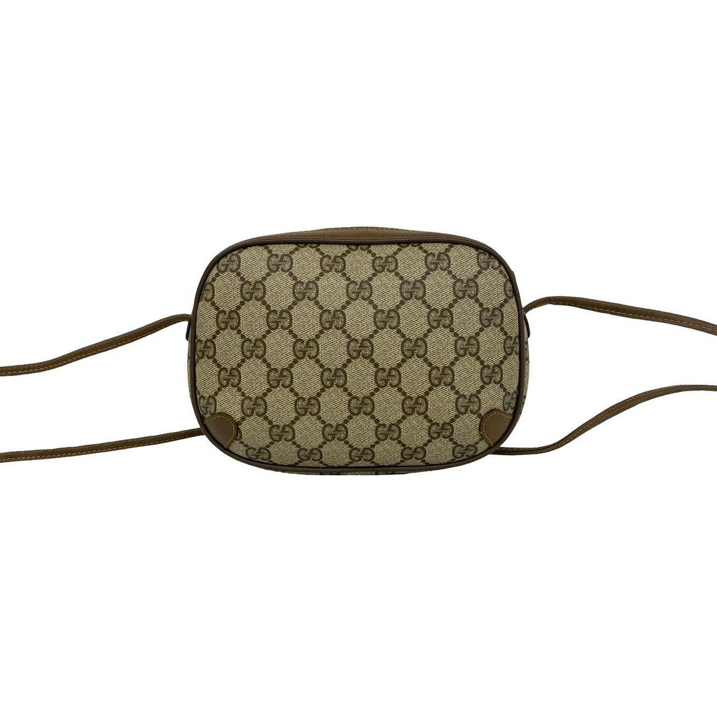Gucci Vintage Sherry Line GG Logo Pattern Leather Shoulder Bag Pochette Brown — view 3