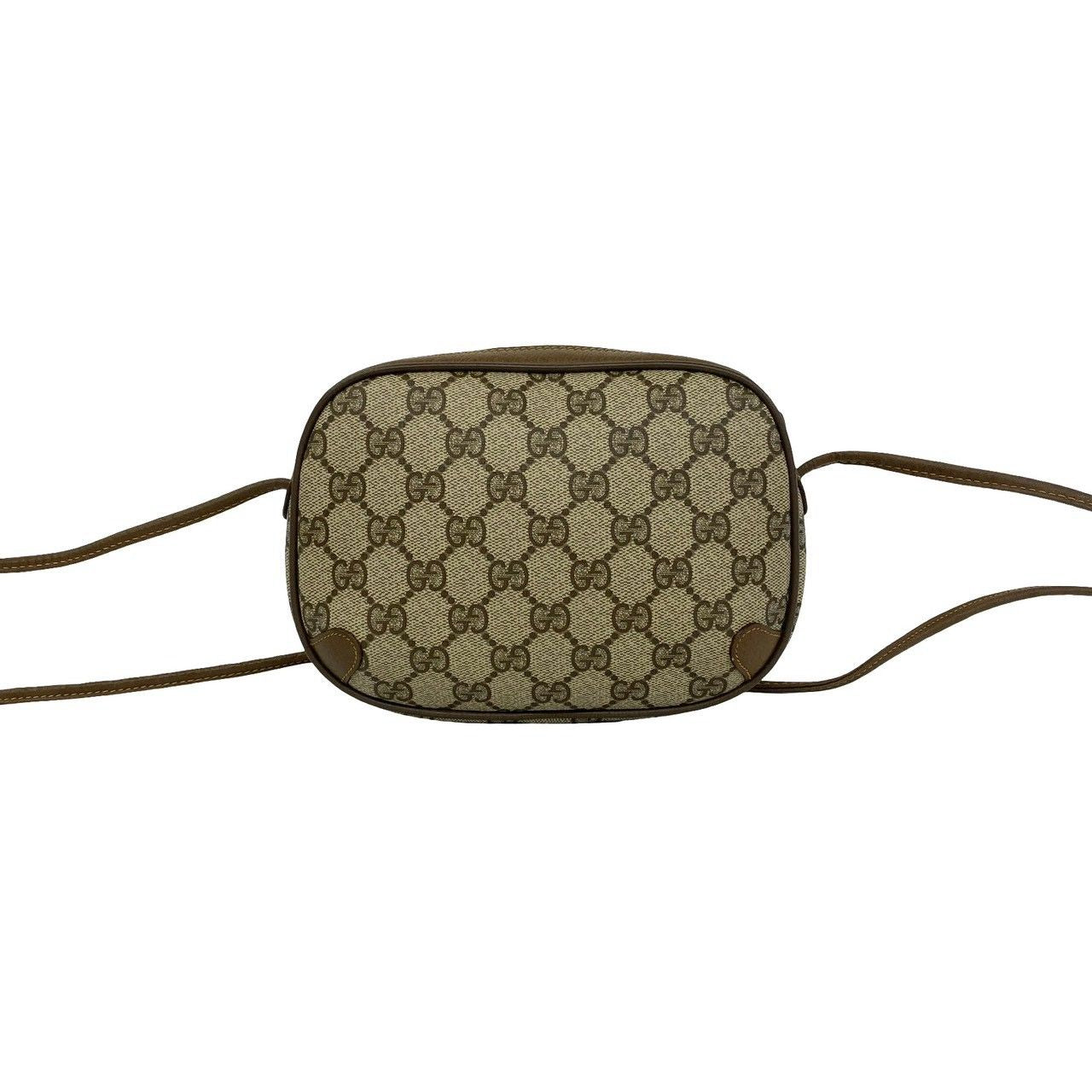 Gucci Vintage Sherry Line GG Logo Pattern Leather Shoulder Bag Pochette Brown — view 3