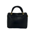 Celine Vintage Sta Logo Leather Mini Boston Bag Black — view 3