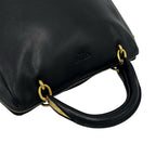 Celine Vintage Sta Logo Leather Mini Boston Bag Black — view 4