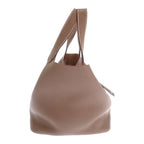 Hermes Picotin Lock MM Handbag Taurillon Clemence Etoupe Beige Silver — view 4