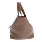 Hermes Picotin Lock MM Handbag Taurillon Clemence Etoupe Beige Silver — view 3