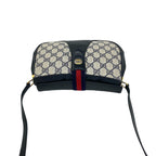 Gucci Vintage GG Logo Pattern Leather Shoulder Bag Pochette Navy — view 4