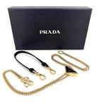Prada 2-Way Triangle Logo Saffiano Mini Chain Shoulder Bag Crossbody Leather — view 8