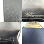 Prada 2-Way Triangle Logo Saffiano Mini Chain Shoulder Bag Crossbody Leather — view 6