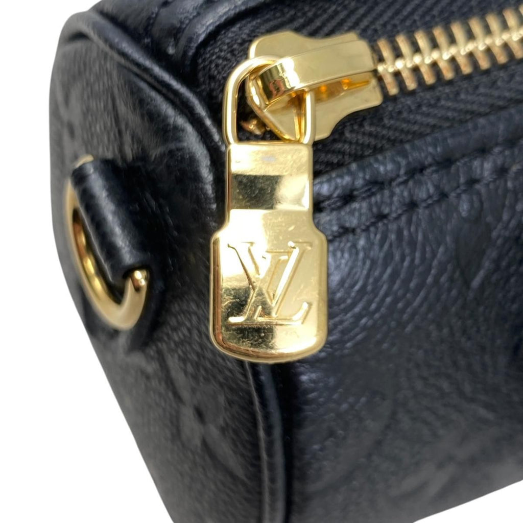 Louis Vuitton Shoulder Bag Nano Speedy Monogram Leather Noir Black — view 6