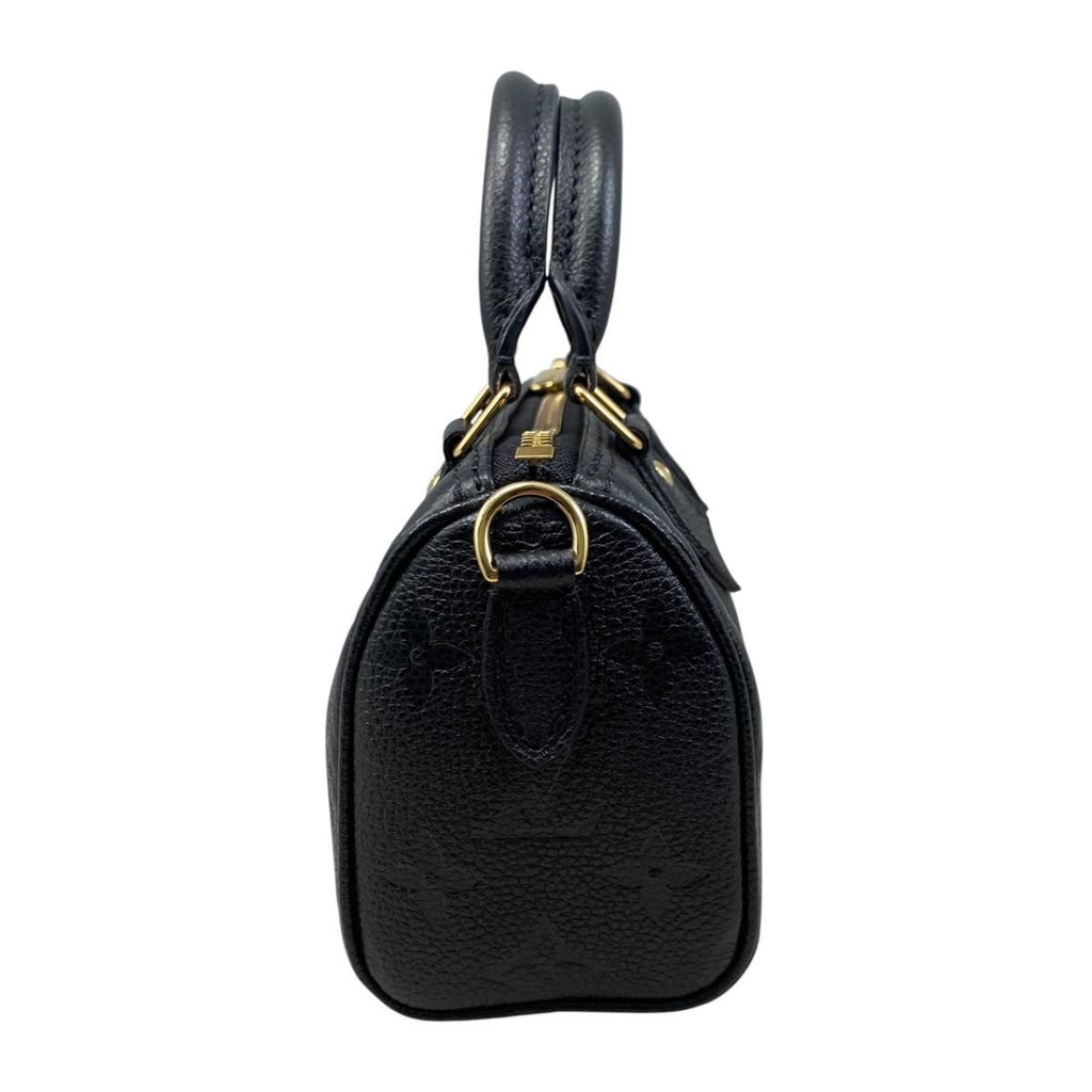 Louis Vuitton Shoulder Bag Nano Speedy Monogram Leather Noir Black — view 5
