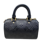 Louis Vuitton Shoulder Bag Nano Speedy Monogram Leather Noir Black