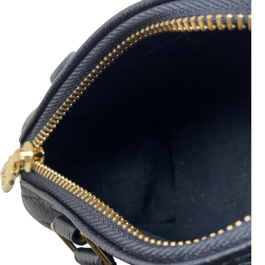 Louis Vuitton Shoulder Bag Nano Speedy Monogram Leather Noir Black — view 8