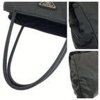 Prada Tessuto Black Silver Nylon Tote Bag — view 5