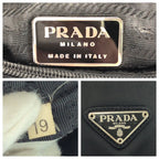 Prada Tessuto Black Silver Nylon Tote Bag — view 4