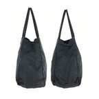 Prada Tessuto Black Silver Nylon Tote Bag — view 8