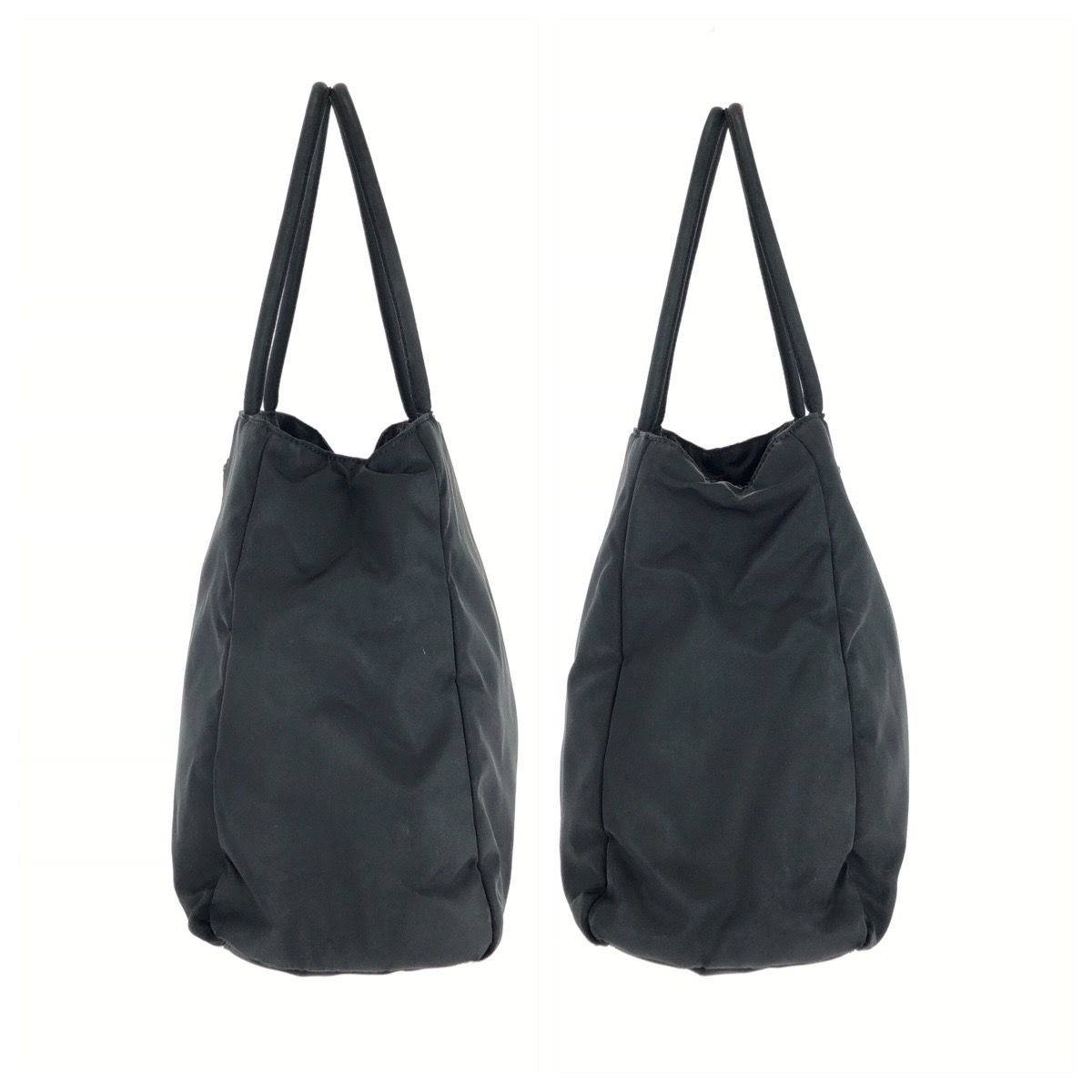 Prada Tessuto Black Silver Nylon Tote Bag — view 8