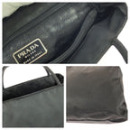 Prada Tessuto Black Silver Nylon Tote Bag — view 6