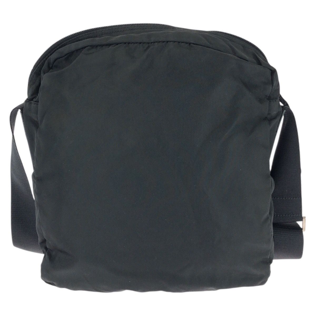 Prada Tessuto Black Silver Nylon Shoulder Bag — view 2
