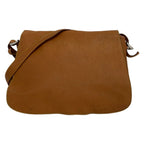 Prada Shoulder Bag Light Brown Triangle Logo All Leather