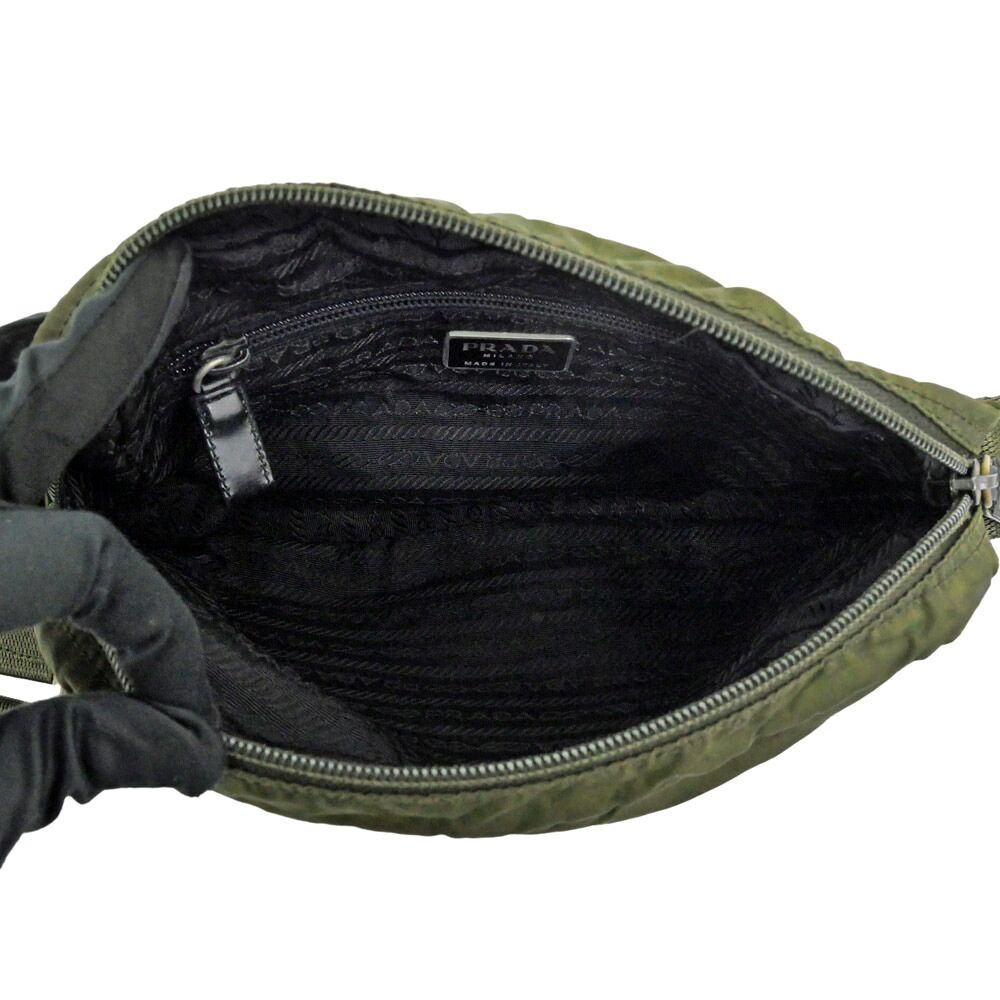 Prada Shoulder Bag Khaki Crossbody Nylon Green — view 8