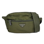 Prada Shoulder Bag Khaki Crossbody Nylon Green